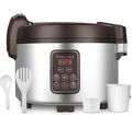 Commercial Large Rice Cooker & food warmer | 13.8QT/65 Cups cooked rice | 1350W Multi-function electric sushi rice cooker | LED Display | Timer Setting | Smart preset from 30 min-24 Hrs