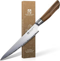 Purple Dragon Gyuto Chef Knife 7.5 Inch, German Vg10 Steel Ultra Sharp Kitchen Knife for Cutting Slicing, Meat Cleaver, Ergonomic Wooden Handle Christmas Gift for Men and Women