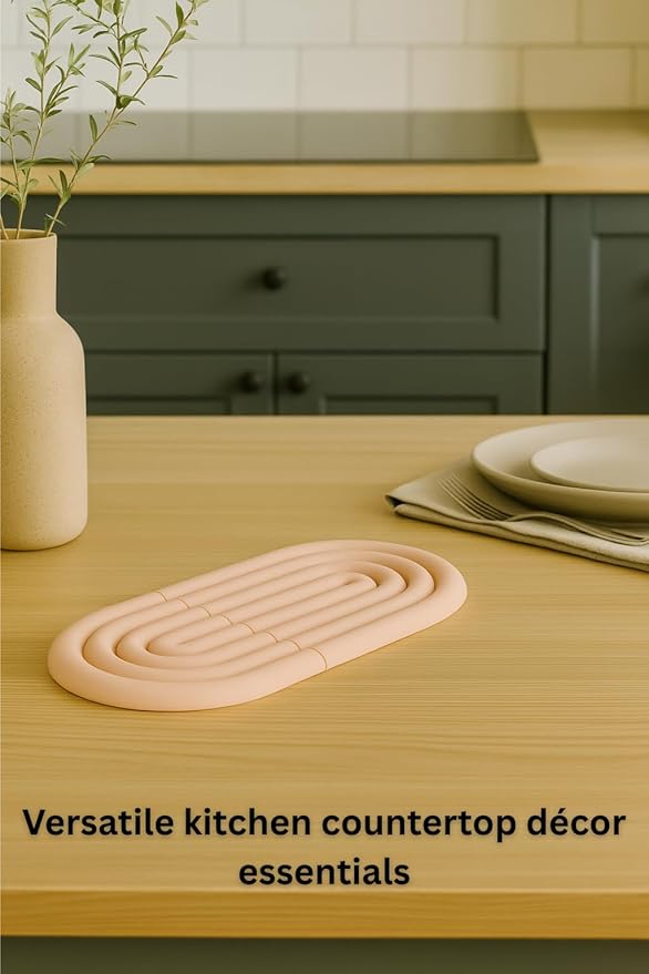 Silicone Trivets for Hot Dishes – Heat-Resistant, Non-Slip Pot Holders for Kitchen & Coasters – Durable Hot Pads for Pots, Pans, Baking Dishes & Kitchen Appliances (Lotus Pink - 2pcs)