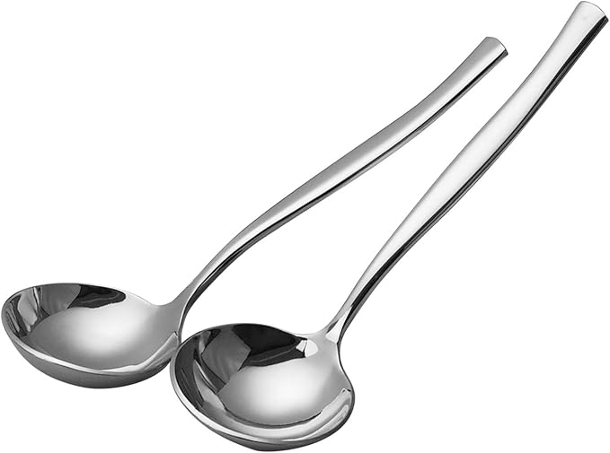 Teyyvn 4-Piece Kitchen Serving Gravy Ladles, Stainless Steel Sauce Ladle, Soup Ladle