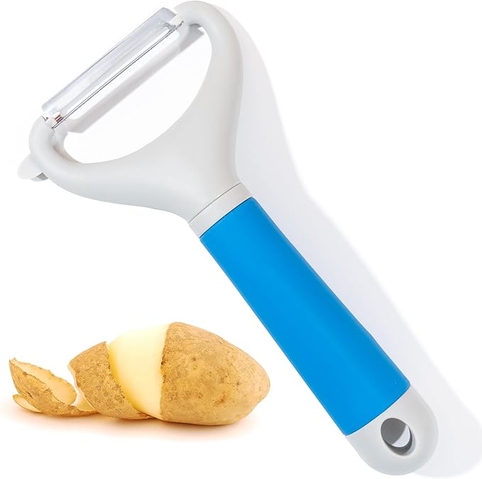 Li&Zhao Potato Peelers - Y-Shaped Potato Peelers with Non-Slip Silicone Handle, Vegetable Peelers for Kitchen, Doesn’t Ruin Manicure Silky Effortless Peel Potatoes, Carrots, Apples, Veggies and More