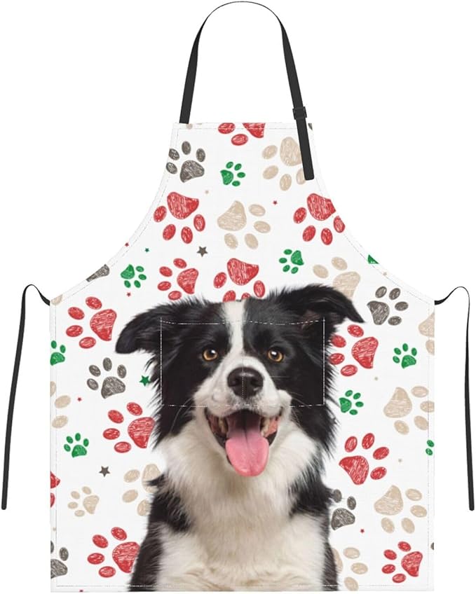 Custom Face Apron for Men Women, Personalized Photo Apron with Pockets, Customized Kitchen Aprons
