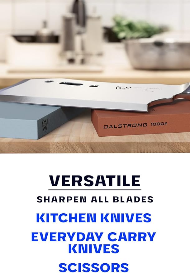 Dalstrong Premium Whetstone Kit-#1000/#400 Knife Sharpening Kit-Gift Extra Large Grit Stones-Top-Grade Corundum-Thick Knife Sharpening Stone-Whetstone Set Knife Sharpener-Ultra-Durable