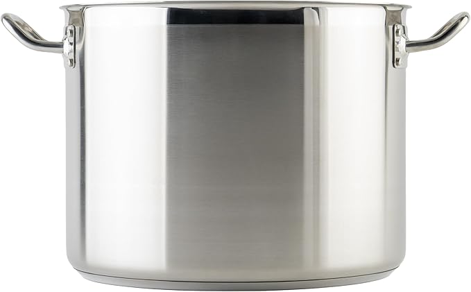 Winware Stainless Steel 24 Quart Stock Pot with Cover,Silver