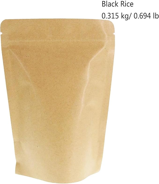 SumDirect Kraft Stand Up Pouches - 100 Pack Self-Sealing Zipper Food Storage Reusable Bags with Foil Lined for Home or Business (5X7 Inch,100PCS)