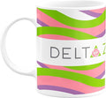 Delta Zeta Ceramic Coffee Mug 11 OZ Tea Cup (Delta Zeta # 7)