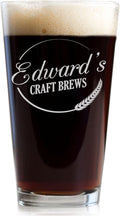 Lifetime Creations Personalized Craft Beer Pint Glass: Engraved Craft Brew Glassware, Personalized Home Brew Glass, Custom Beer Glass, Home Brewer Gift, Made in USA