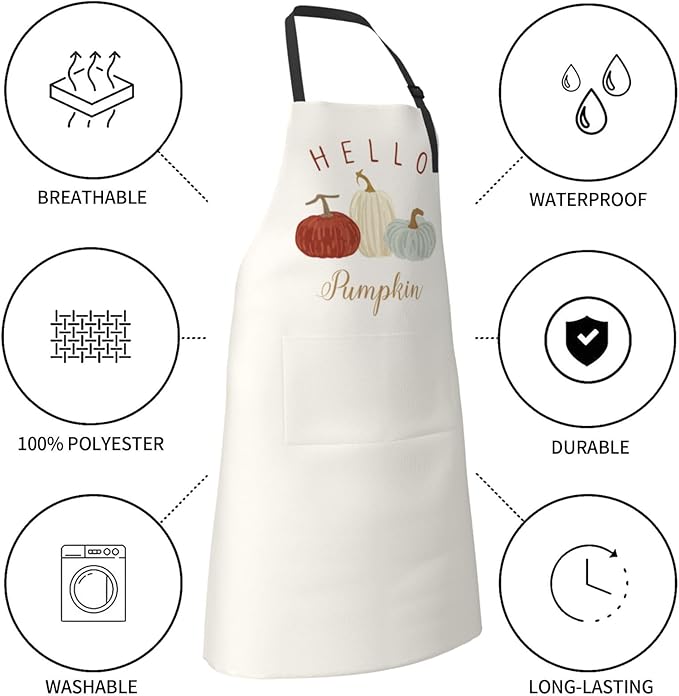DADABULIU Apron Cooking With Pockets Adjustable Bib For Men Women Waterproof Chef Home Grilling BBQ Drawing