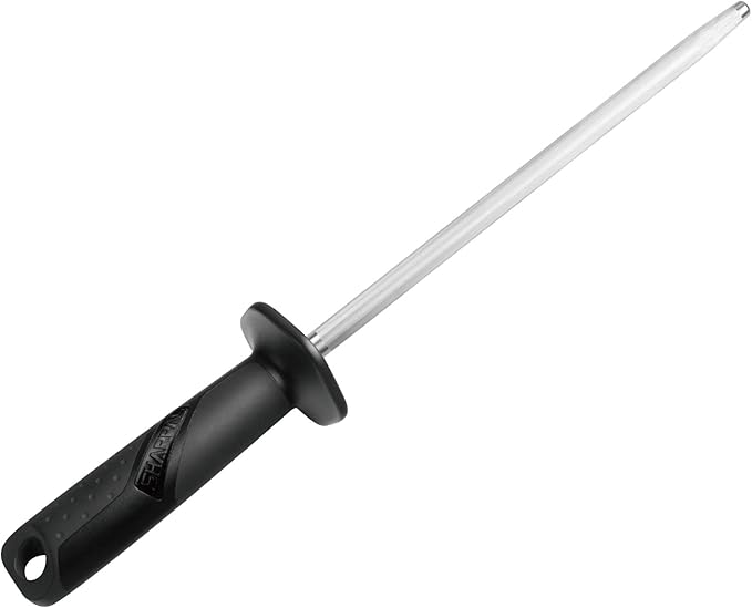 SHARPAL 117N Professional Kitchen Knife Sharpening Honing Steel Sharpener Rod Restore Blade Quickly(10 Inch)