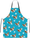Custom Face Apron for Men Women, Personalized Photo Apron with Pockets, Customized Kitchen Aprons
