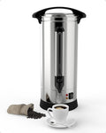 60 Cup Coffee Urn, 10L/2.64Gal Large Capacity Stainless Steel Hot Beverage Dispenser, Fast Brew Rapid Extraction, Auto Temperature Control Faucet, Commercial Coffee Maker for Party Buffet Catering