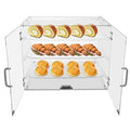 Commercial Bakery Pastry Display Case, 3-Tier Large Cookie Display Stand with Magnetic Door Lock, Adjustable Bread Box for Bakery, Coffee Shop, Snack Store