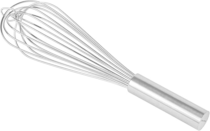 Met Lux Stainless Steel French Whisk - 12" - 1 count box, Silver