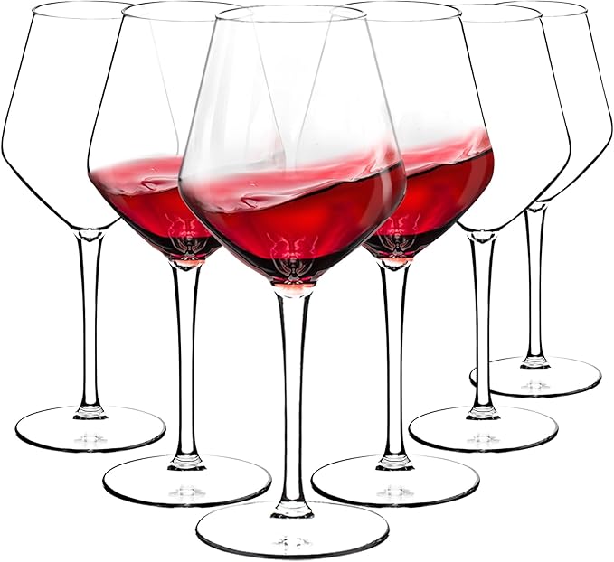 Plastic Wine Glasses Set of 6(15oz) |Unbreakable Wine Glasses with Stem|100% Tritan & BPA Free |Dishwasher Safe| Awesome For Pool, Beach, Travel, Pool, Camping, Beach, Picnic, Everyday Use.