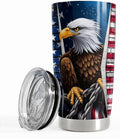 SANDJEST Eagle American Flag Tumbler 20oz Eagles Cups Gifts for Men Women Veterans Stainless Steel Insulated Tumblers Coffee Travel Mug Cup Gift for Birthday Christmas