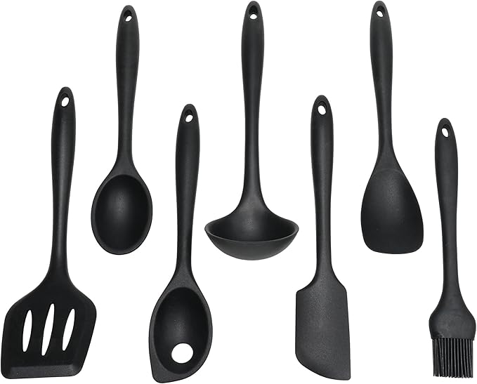 Chef Craft Premium Silicone Cooking Ladle, 11.25 inch, Black