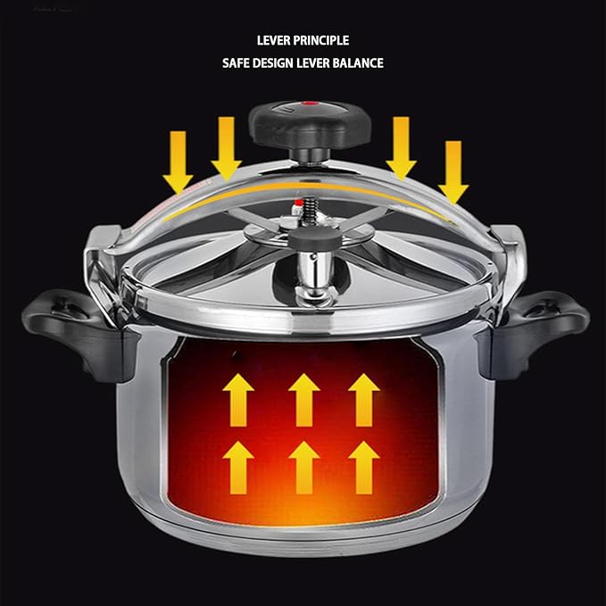 FOSA Aluminum Pressure Cooker, Home Pressure Cooker Aluminium Alloy Cookware Pressure Canner, Large Capacity Stovetop Pressure Cooker Rice Grain Pressure Cooker, 5L