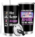 Anime Lover Stainless Steel Tumbler 20oz - Gifts for Girls, Women, Japanese Merch, Birthday Kawaii Present for Anime Fans