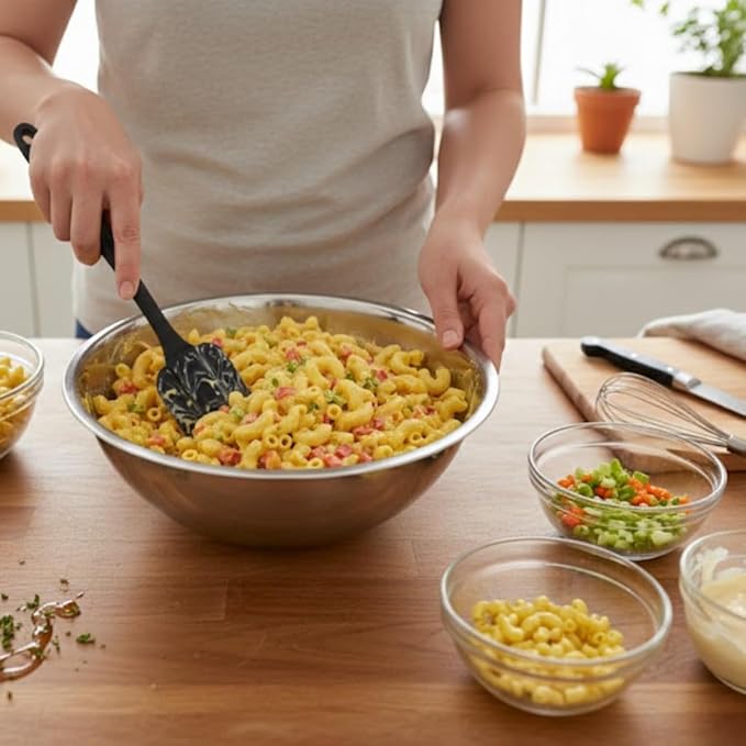 Alpine Cuisine 1.5-Quart Stainless Steel Kitchen Mixing Bowl for Your Kitchen Meal Prep, Cooking, and Baking.