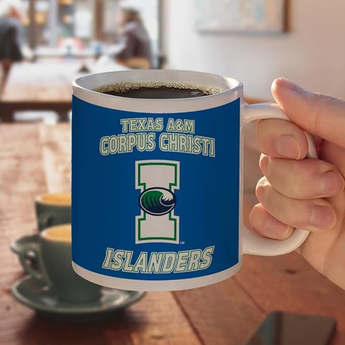 Texas A&M -Corpus Christi Islanders Ceramic Coffee Mug, Novelty Gift Mugs for Coffee, Tea and Hot Drinks, 11oz, White