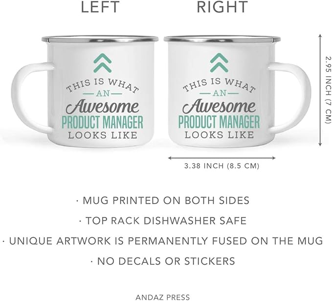 Andaz Press 11oz. Stainless Steel Campfire Coffee Mug, This Is What an Awesome Product Manager Looks Like, 1-Pack, Birthday Gift Ideas for Coworker, Includes Gift Box