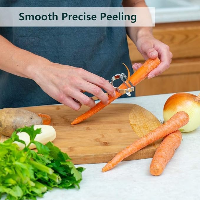 Vegetable Peeler Stainless Steel for Kitchen - Y Peeler Safe to Use, Veggie Potato Fruit Carrot Cucumber Peeler, Easy to Peel and Clean