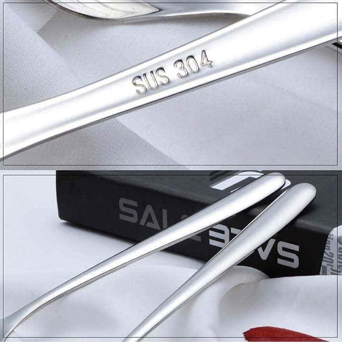 Small Ladles,Sauce,Gravy Soup Spoons Ladles,4 Pack SUS 304 Non-magnetic Stainless Steel 8'' (Color:Silver).