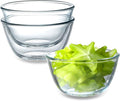 NUTRIUPS 3 Pack Small Glass Bowls Set 16oz Glass Cereal Bowls Glass Bowls for Oatmeal, Ice Cream and Fruit (4.5 inch)