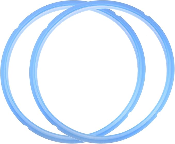 uxcell 2 Pcs Silicone Sealing Ring for Pressure Pot 5/6QT, Pressure Pot Inner Gasket Seal Rings Pressure Cooker Replacement Parts, Blue