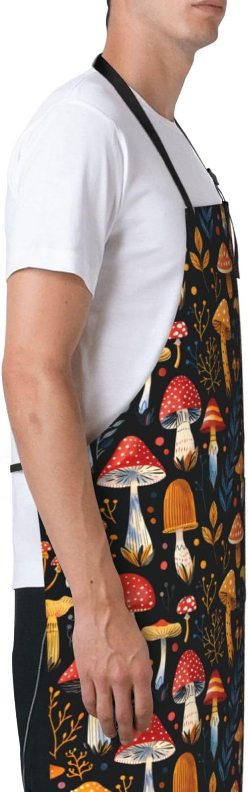 DADABULIU Apron Cooking With Pockets Adjustable Bib For Men Women Waterproof Chef Home Grilling BBQ Drawing