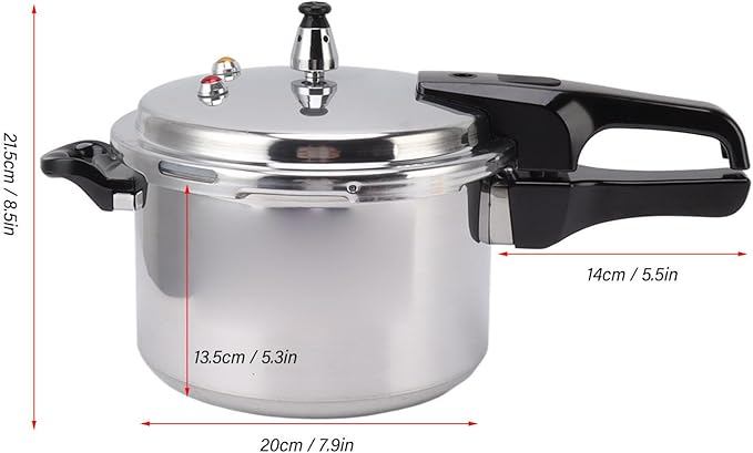 Pressure Cookers Aluminium Alloy Stove Top Pressure Cooker Gas Stove Large Capacity Pressure Canner for Home Kitchen(20cm)