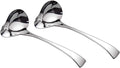 IMEEA 7inch Small Gravy Ladle 18/10 Stainless Steel Soup Ladle with Spout for Sauces, Set of 2