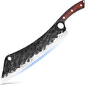 XYJ 12 Inch Long BBQ Knife Set Full Tang Brisket Turkey Meat Chopping Slicing Knife Razor Sharp Stainless Steel Blade Non-stick Effort Saving Finger Control Chef Knives With Whetstone