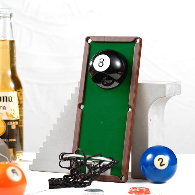 Arola Magnetic Billiard Ball Bottle Opener, Removable Wall Mounted Opener with Cap Collector, Birthday Gift for Billiards Enthusiast, Beer Lovers and Men, as Kitchen Yard Bar Decoration（Flannel）