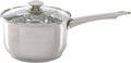 Ecolution Stainless Steel Sauce Pan, Encapsulated Induction Ready Cooking Pot with Glass Lid, Oven Safe, Dishwasher Safe Soup Pot, 3-Quart