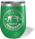 Wrestling Coach gifts, Tumbler, Coach tumbler, Wrestling gifts, Coach Beer glass, Coach gift, Wrestling Coach, Coach gifts, Wrestling Coach (Wrestling Circle, Green, 12oz Wine Tumbler)
