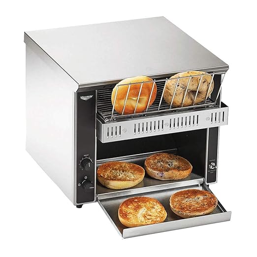 Vollrath CT2B-120500 Horizontal Conveyor Bagel & Bun Toaster, Stainless Steel, 120v, NSF