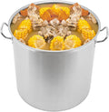 100 Quart Stainless Steel Pot with Lid, 19.7×19.7In Large Stock Pot, Stainless Steel Stockpot for Canteen, Breakfast Shop, Home, Restaurant