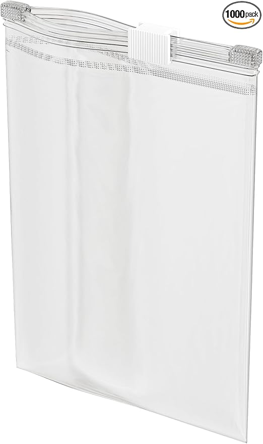 1000 Count - Slider Zip Food Storage Snack Sandwich Bags, 6" x 9" 3 Mil Heavy Duty, Strong & Durable For Freezer Storage, For Sandwiches, Snacks & More. GPI