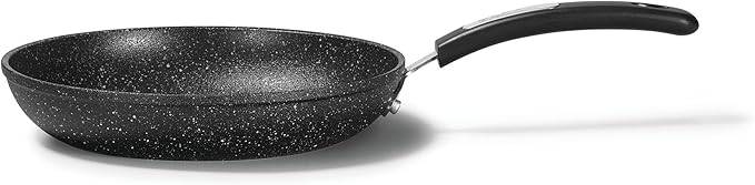 Starfrit The Rock 24 cm (9.5") Non-Stick Fry Pan - Durable Forged Aluminum - Oven Safe - PFOA Free - Easy to Clean - Black