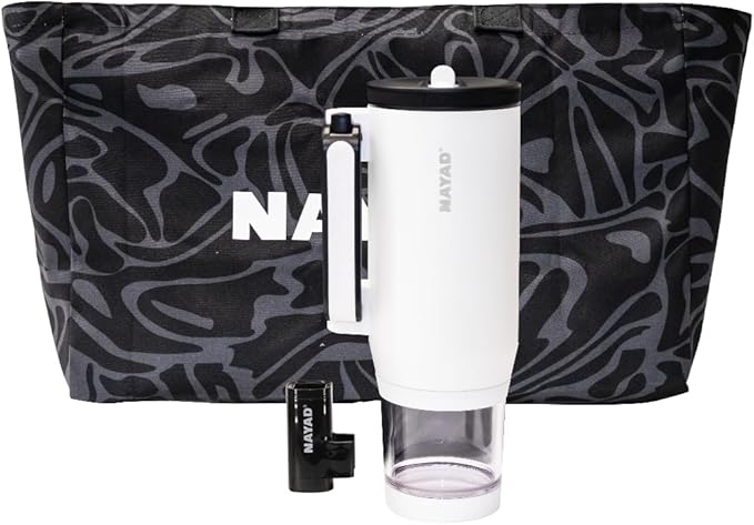 NAYAD 22 oz Flip Straw Tumbler with Handle & 10oz Snack Container Insulated Stainless Steel Water Bottle with Foldable Handle Dual Lids for Travel Gym Car Daily Use Christmas gifts(white)