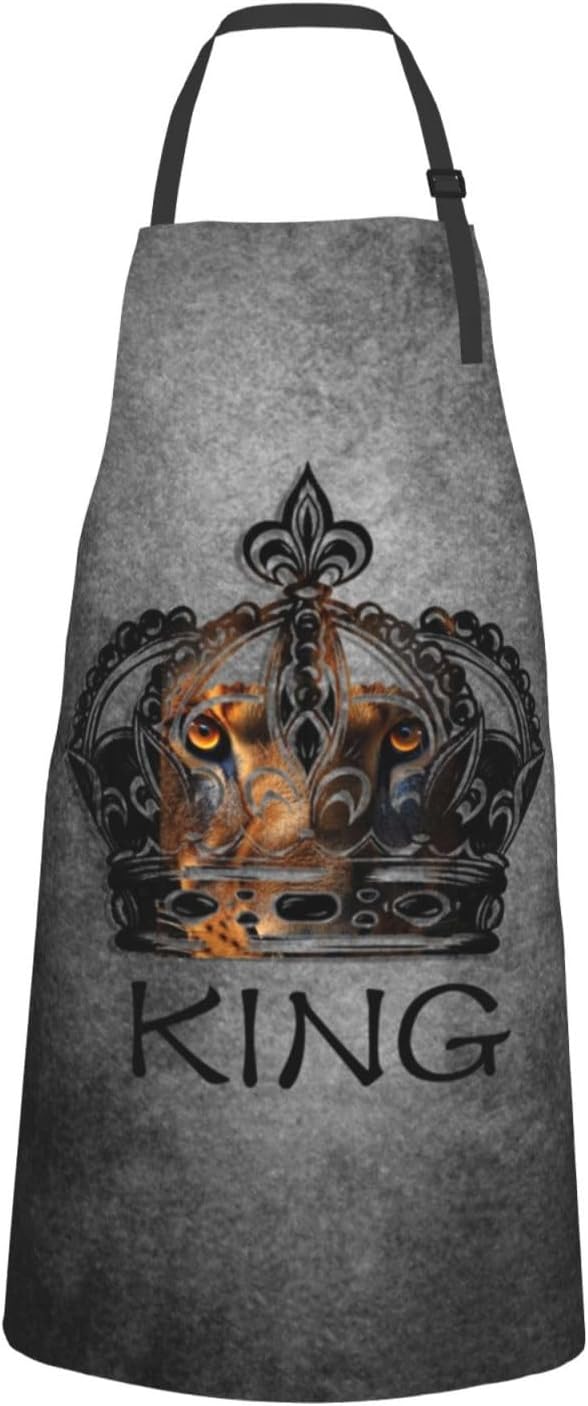 King Aprons Mens Aprons with Pockets and Adjustable Cool Apron for Gardening Cooking Kitchen