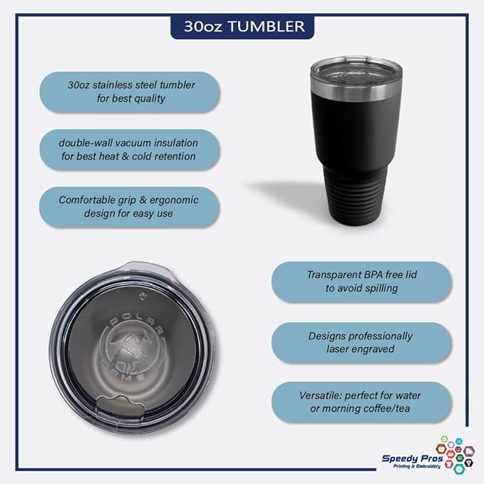 Tumblera Tumblers Travel Mugs Everything Happens for A Reason Inspiration & Motivation Insulated Drinkware Personalized Tumbler Cups Coffee Tumbler Engraved Stainless-Steel 30 Oz Black Design Only