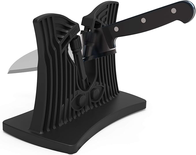 Knife Sharpener As Seen On TV, Homegician Kitchen Knife Edge Sharpener, Metal knife Sharpener, Hone,Sharpens, Beveled, Polishes Dull, Serrated, Standard Blades & Chef's Knives