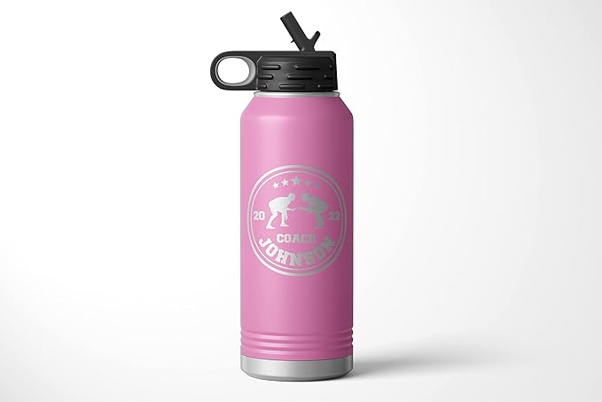 Wrestling Coach gifts, Tumbler, Coach tumbler, Wrestling gifts, Coach Beer glass, Coach gift, Coach gifts, Wrestling Coach (Wrestling Circle, Lilac, 32oz Water Bottle)