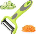 3 in 1 Vegetable Peeler for Kitchen, Potato Apple Peelers for Fruit Carrot Zucchini Cucumber Veggie, Y Vegetable Peeler 3 in 1 Serrated Blade and Standard Blades Spin Design, Anti-Slip Handle