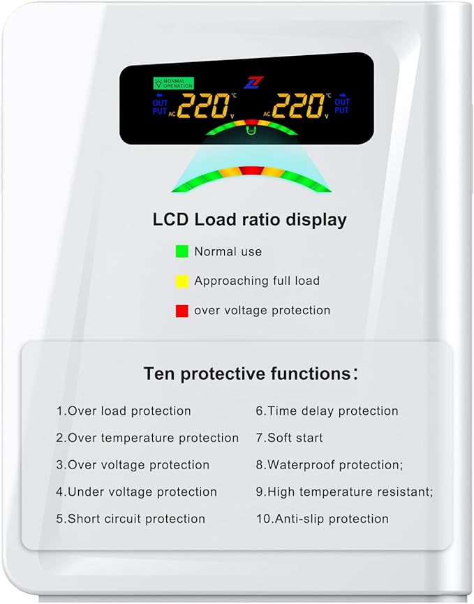 Step Up Transformer 110v to 220v 2000w Voltage Converter, 120v to 240v, No Noise,Suit for Juicer, Chocolate Machine and Other Appliances ，Using 220V Asia Euro Appliance in US