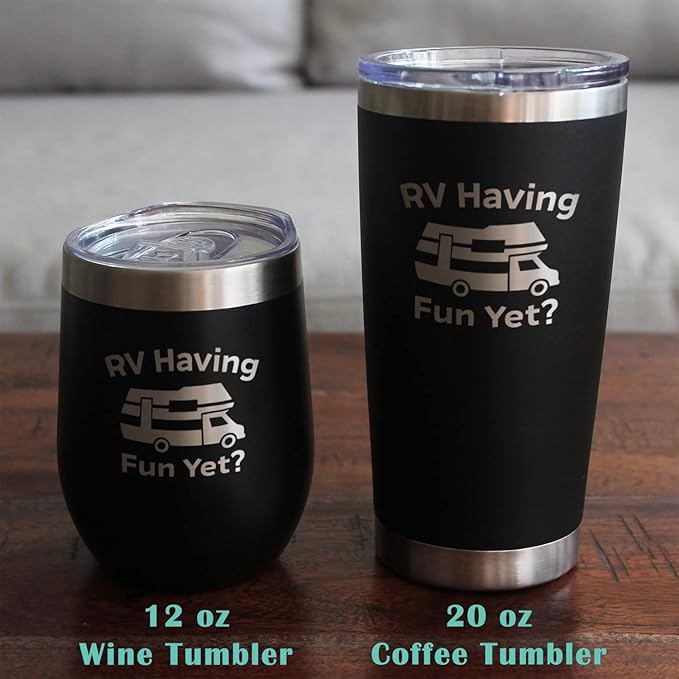 RV Having Fun Yet - Pint Glass for Beer - Fun RV Gifts for Men & Women Who Love Drinking & Camping - 16 oz