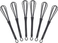 6PCS Mini Plastic Whisks Set - Small Whisk for Hair Dye Color Mixing Hairdressing Dye Silicone Egg Beater for Blending Eggs Cream Sauces