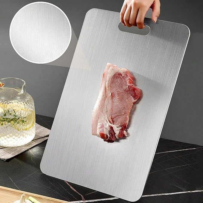 Titanium Cutting Boards for Kitchen, Cutting Board Double Sided Food Grade, 100% Pure Titanium and Wheat Straw PP, Dishwasher Safe & Easy to Clean (18 x 12 inch)
